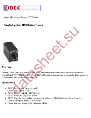 GT5Y-4SN6A100 datasheet  